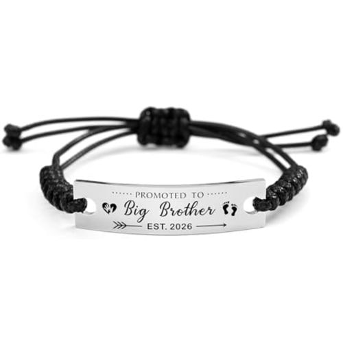 SOUSYOKYO Promoted to Big Brother Gifts, Soon to be Brother Bracelet Jewelry, Pregnancy Announcement Gift for New Sibling