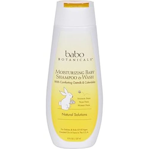 Babo Botanicals Babo Botanicals Moisturizing Baby Shampoo and Wash - Oatmilk Calendula, 8 fluid_ounces