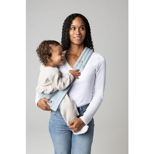 Mabē Monarch Toddler Sling Carrier – Ergonomic Hip Carry Support for Toddlers – Adjustable and Breathable Sling for Easy Up/Down & Comfortable Holding (16–45 lbs, Denim)