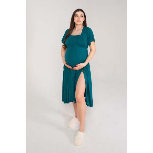 Cassidy Labor & Postpartum Gown Teal