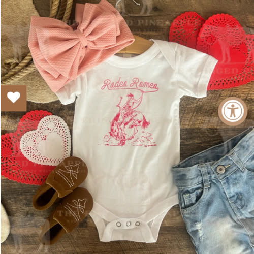 Pink Rodeo Romeo Valentines (S/S Onesie)(S/S-Toddler/Youth)(White) – theFRINGEDpineapple