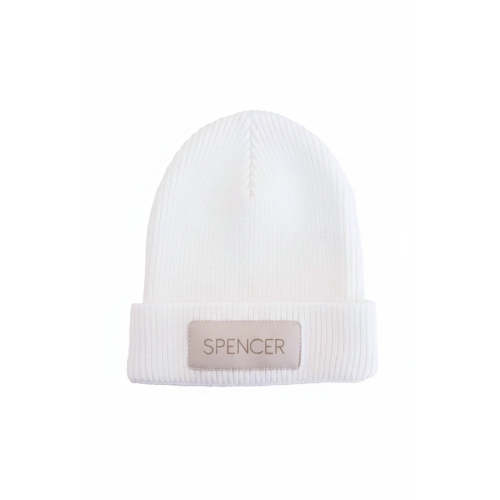 Personalized Leather Patch Beanie | Chase