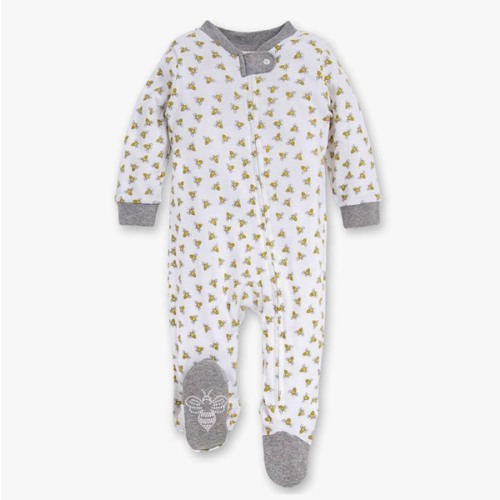 Burt's Bees Baby Boys' Sleep & Play PJs, 100% Organic Cotton One-Piece Zip Front Jumpsuit, Baby Boys Footie Pajamas & PJs