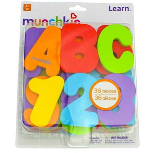 Munchkin Learn Bath Letters & Numbers, Primary, 36 Ct (2 Pack)