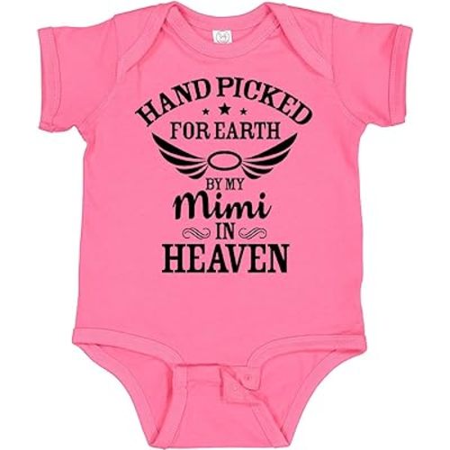 inktastic Handpicked for Earth By My Mimi in Heaven with Angel Baby Bodysuit