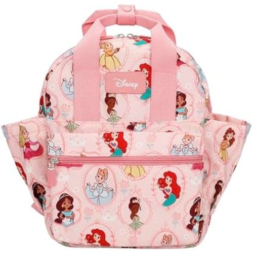 Disney Princesses All-Over Print 12" Toddler Backpack For Preschool, Daycare, And Travel