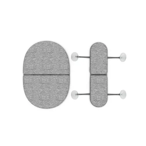 Lalo Knee & Elbow Saver - Foldable Padded Cushions for Bathtime, Quick-Dry, Suction Cups for Stability, Bath Kneeler and Elbow Rest Pad Set 17 x 11.5 in Knee Pad & 16 x 4.5 in Elbow Pad - Heather Grey