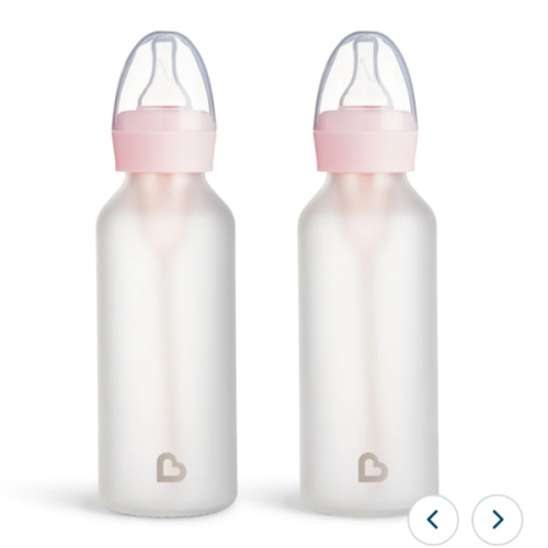 Bond™ Silicone Glass Bottle 8oz, 2pk | Munchkin white