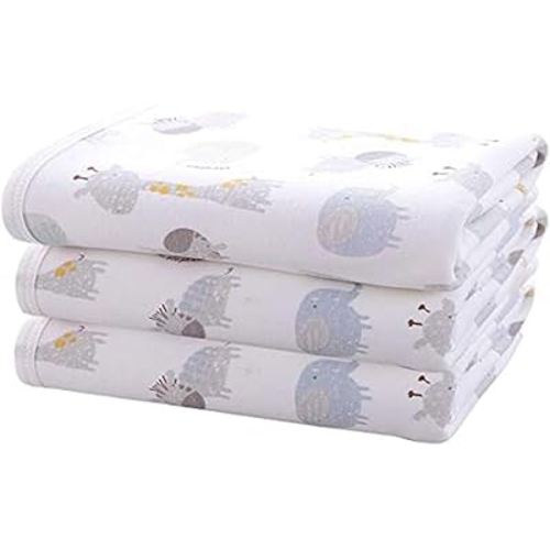 Baby Diaper Changing Pad Liners(22X27.5 inches) Soft Cotton Waterproof Changing Pad for Baby Underpads Mattress Mat Sheet Protector Portable Reusable Urine Mats for Travel Gear Pack of 3