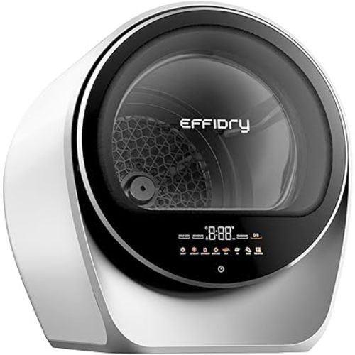 Effidry S3 Compact Clothes Dryer 1.0 cu.ft Capacity 110V 1050W Portable Dryers Machine with Stainless Steel Drum 8 Drying Mode for Small Spaces,Apartments dorm Mini electric secadora portatil de ropa