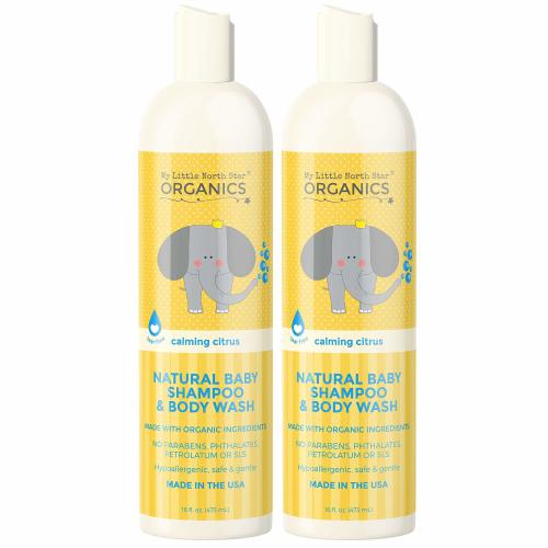 Organic Baby Shampoo & Body Wash – Tear-Free Shampoo for Toddlers & Kids – Chemical-Free Natural Body Wash – Made in the USA - Calming Lavender & Citrus Essential Oils Baby Wash & Shampoo 2 in 1 by My