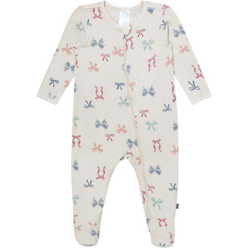 Modern Moments by Gerber Neutral Two-Way Zip Viscose Sleep ´N Play Footed Pajama , Sizes Newborn - 6/9 Months