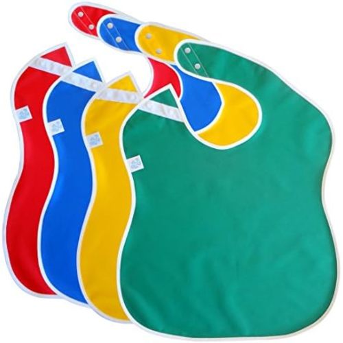 Large Waterproof Bibs Primary Collection - 4pk, 12pk, 48pk