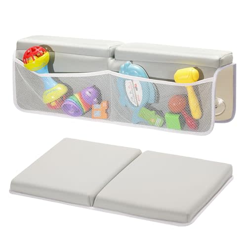 TOUA Comfortable Soft Baby Support Bathtub Kneeler Mat Knee Saver Cushion and Bathroom Elbow Rest Pad Set