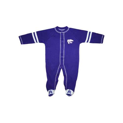 K-State Wildcats Baby Purple Sports Shoe Loungewear One Piece Pajamas