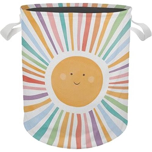 Kids Cute Boho Sunshine Collapsible Storage Bin Organizer - Waterproof, Bedroom, Bathroom, Baby & Kids Room Clothes & Toys