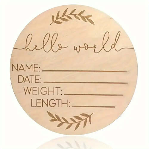 'Hello World' Wooden Plaque