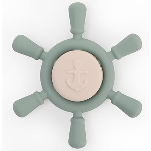 Suction Spinning Toy, Silicone Toddler Sensory Toys for Bath Toys Birthday Gift (Shifting Sand&Sage)