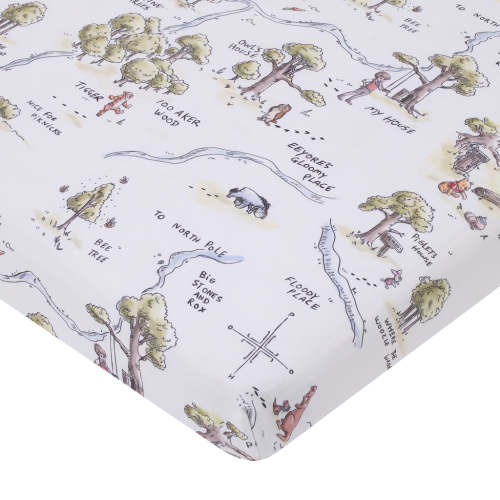 Disney Classic Winnie the Pooh Fitted Mini Crib Sheet