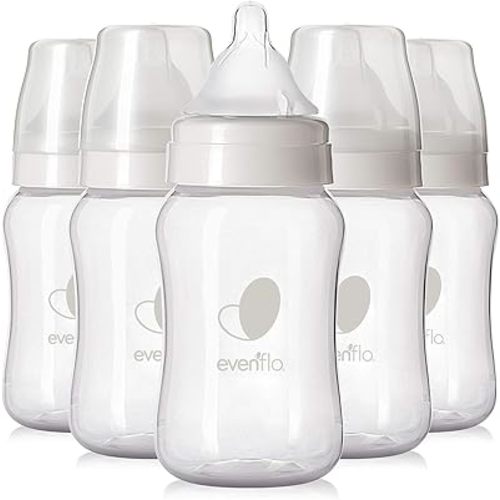 Evenflo Feeding Premium Proflo Venting Balance Plus Wide Neck Baby, Newborn and Infant Bottles - Helps Reduce Colic - 9 Ounce (Pack of 6)