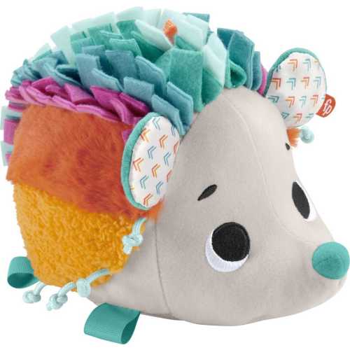 Fisher-Price Cuddle ‘n Snuggle Hedgehog Plush Infant Sensory Toy with Rattle & Crinkle Sounds