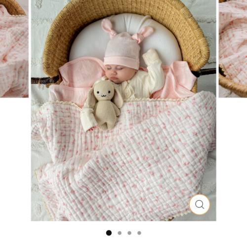 Gauze Lace Blanket | Darling Floral – Little and Fern