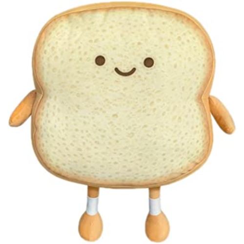 VHYHCY Toast Bread Pillow Funny Food Plush Toy Pillows Small Cute Stuffed Plush Toast Sofa Pillow (Toast Bread,Golden)