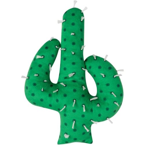 JWH Decorative Cactus Throw Pillow, Green Plush Saguaro Design, White Spikes, Living Room Sofa Couch Bed Decor 13x18 Inches
