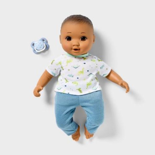 14" Boy Baby Doll - Brown Hair + Brown Eyes - Gigglescape™
