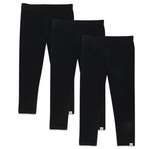 HonestBaby Multipack Leggings Skinny, Flare and Cargo Pants Organic Cotton for Infant Baby Girls, Toddlers, Little Kids
