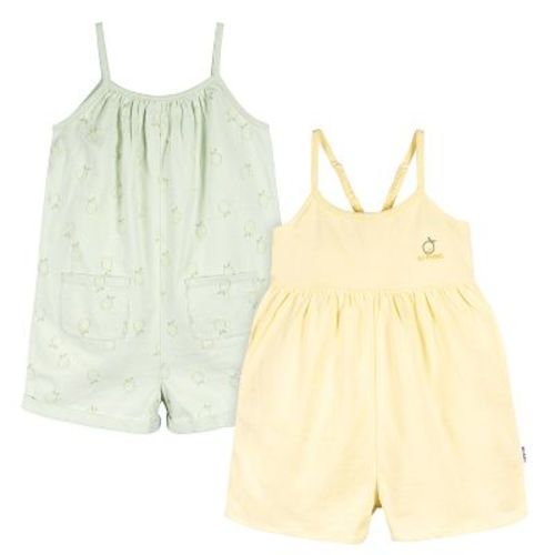 Gerber Baby Girls Toddler Sleeveless Romper Jumpsuit - Rust Floral - 12 Months - 2-piece