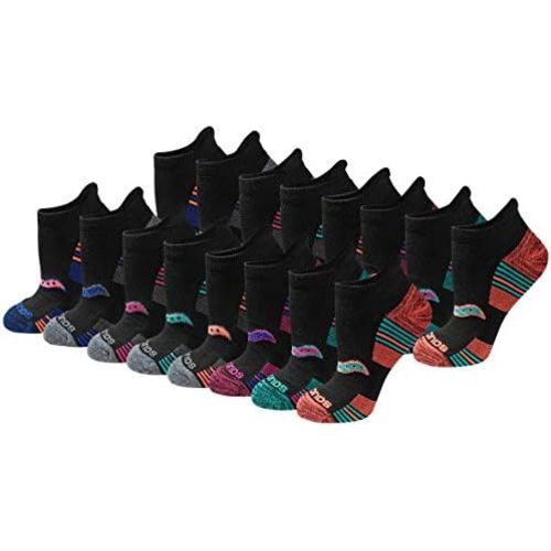 Saucony Women's Rundry Performance Heel Tab Athletic Socks, Available in S-l (8, 16, 24 Pairs)