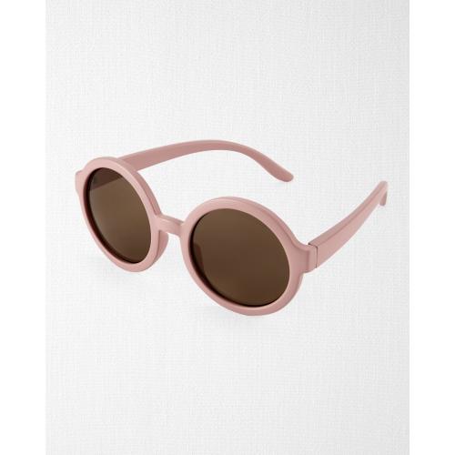 Round Recycled Sunglasses - 0-3T - Style,Pink