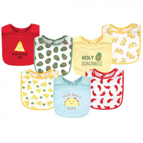 Hudson Baby Infant Girl Cotton Bibs, Tacos, One Size