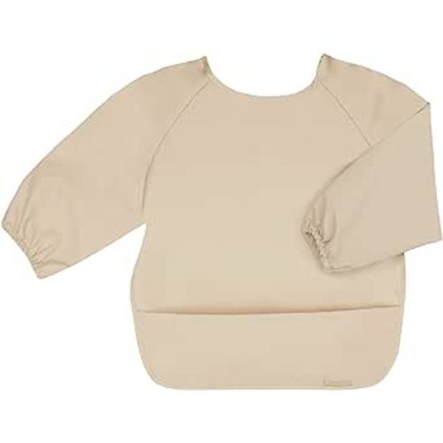 Amazon.com: WILLOW + SIM Long Sleeve Baby Bibs - Wipe Clean, Washable with Food Catcher - Long Sleeve Bib for Babies, Toddler - Parchment : Clothing, Shoes & Jewelry