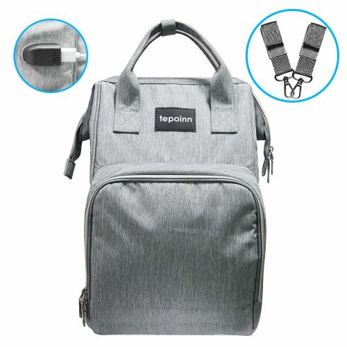 Tepoinn Diaper Bag Backpack, Multi-Function Waterproof Maternity Nappy Bags with Large Capacity, Durable and Stylish for Travel with Baby