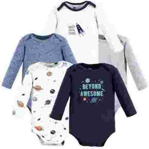 Hudson Baby Cotton Long-Sleeve Bodysuits, 5-Pack, Newborn- 24 Months