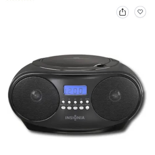 Insignia™ - CD Boombox - Black