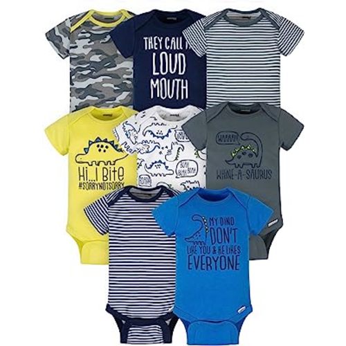 Onesies Brand baby-boys 8-pack Short Sleeve Mix & Match Bodysuits