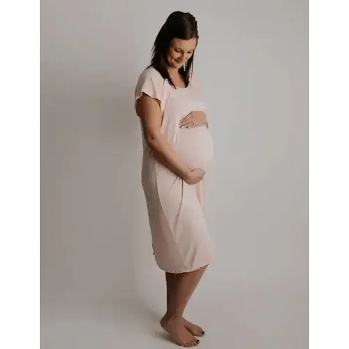 Heavenly Pink Mommy Labor and Delivery/ Nursing Gown – Milk & Baby