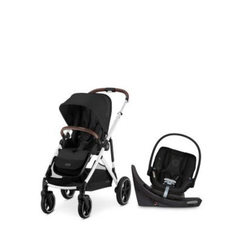 Gazelle S Single to Double Travel System Stroller + Aton G Swivel Infant Car Seat with SensorSafe