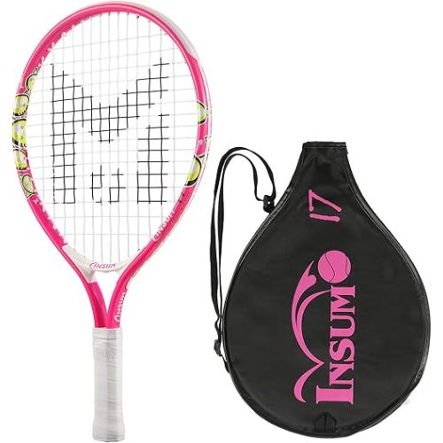 17-25 inches Kids Tennis Racket for Aged 2-10 Boys & Girls | Multi-Color & Size Tennis Racquet for Beginner Junior with Shoulder Bag Easy Carry