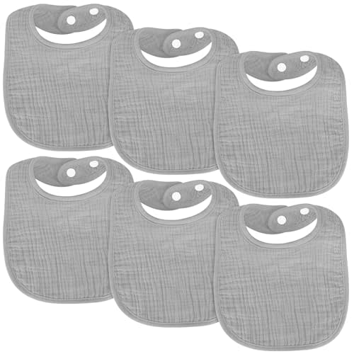 Accmor Muslin Baby Drool Bibs 6 Pack Baby Bandana Drool Bibs Soft Cotton Baby Bandana Bibs for Teething Drooling