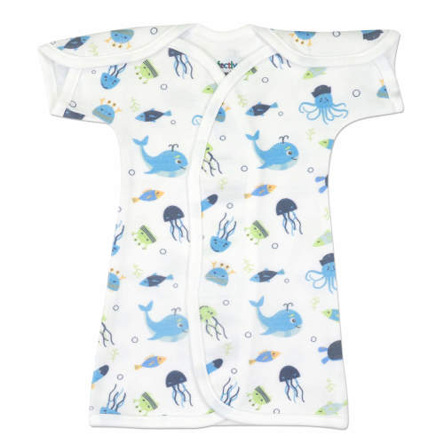 Sea Life Cotton NICU Gown – Preemie Store