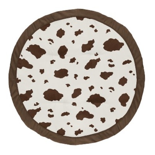 Sweet Jojo Designs Girl Boy Gender Neutral Unisex Baby Tummy Time Playmat Western Cowgirl Off White and Brown