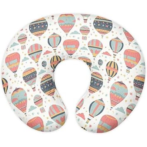 Hot Air Balloon Nursing Pillow Cover, Stripe Balloons Star Slipcover for Breastfeeding Pillows, Cartoon Air Balloon Soft Comfortable Slipcover for Baby Boy & Girls
