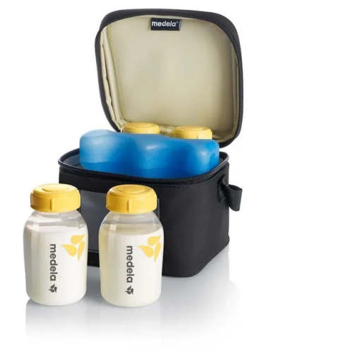 Medela Breastmilk Feeding Storage Bottles Pack of 4 - 150ml with Cooler Bag