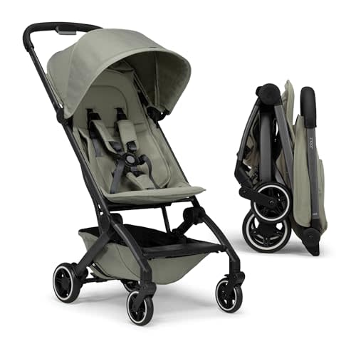 Joolz AER+ Lightweight Baby Stroller, Ultra Compact & Portable One-Hand Fold Design - Ergonomic Recline Seat - Infant & Toddler (up to 50 lb) - Airplane Friendly Stroller - XXL Sun Hood -Sage Green