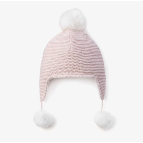 Sofia & Finn Pale Pink Pom Pom Baby Hat – Elegant Baby