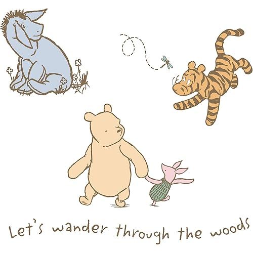 Lambs & Ivy Storytime Pooh Wall Decals - Beige, Animals, Disney, Bear